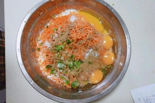 胡萝卜丝烙饼的做法图解6