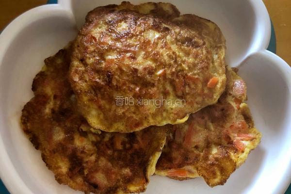快捷早餐：胡萝卜火腿鸡蛋饼
