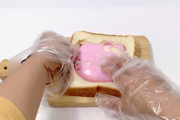 超萌超可爱的hellokitty三明治的做法图解6