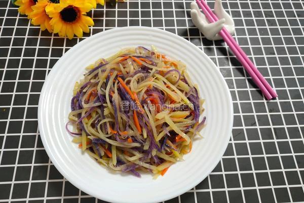 干煸双色土豆丝的做法图解10