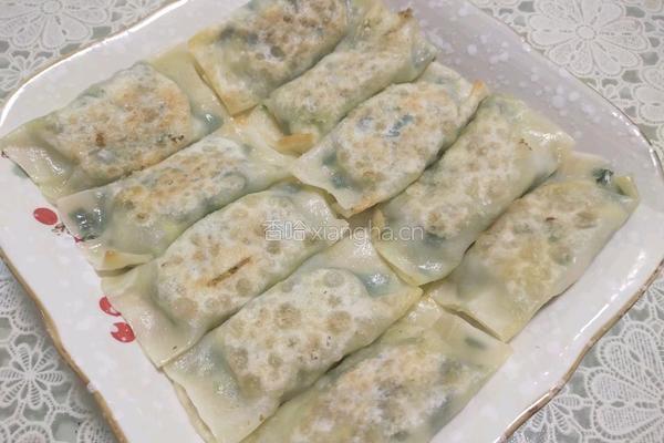 韭菜素小锅贴的做法图解6