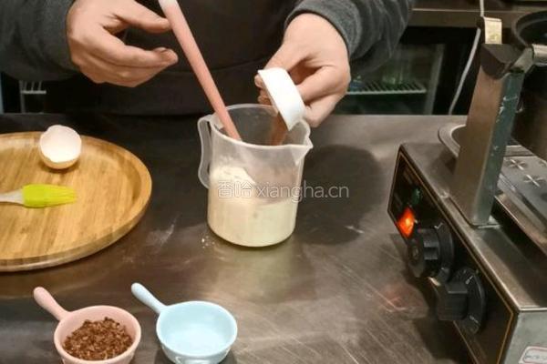 提拉米苏核桃华夫饼的做法图解3