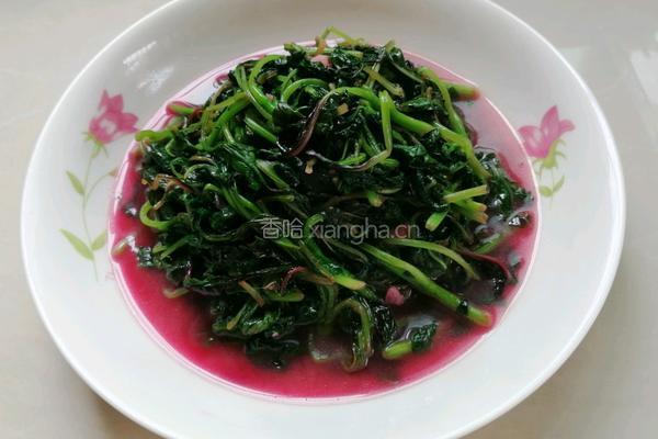 蒜末红苋菜