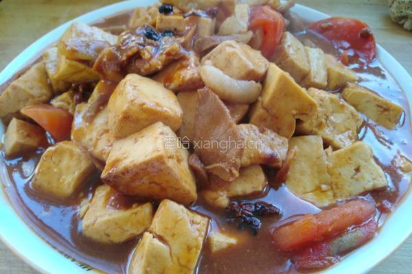 肉丝西红柿豆腐的做法图解5