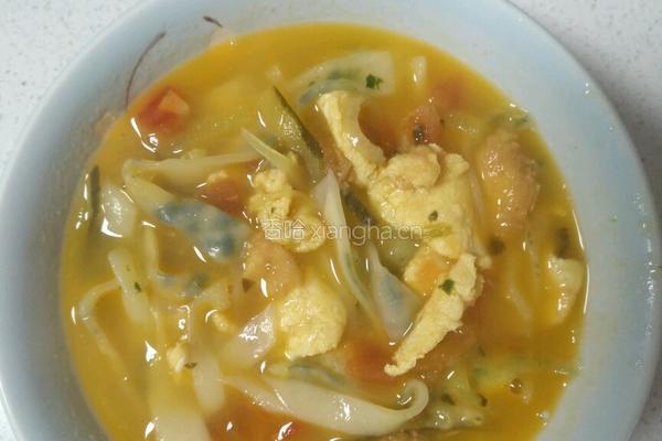 番茄鸡蛋菠菜面块