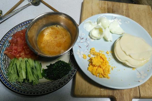 番茄鸡蛋菠菜面块的做法图解5