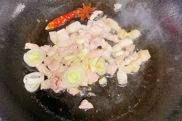 酸菜炒肉的做法图解3