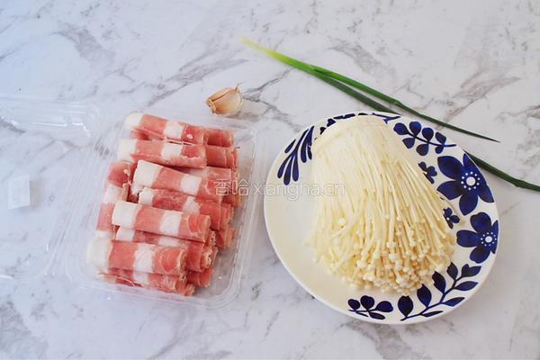 金针菇肥牛卷便当的做法图解1