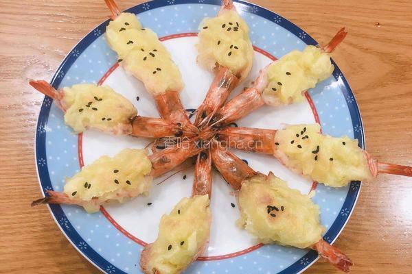 土豆泥芝士焗虾的做法图解8