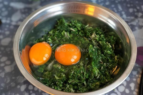 野荠菜炒鸡蛋的做法图解2