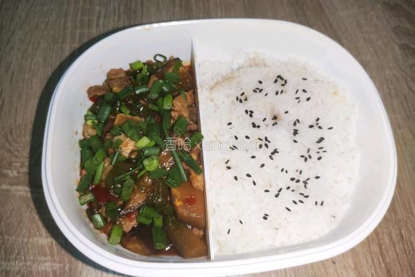 超美味肉沫茄子煲便当的做法图解11