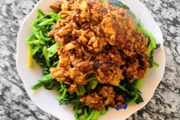 酱汁菠菜的做法图解6