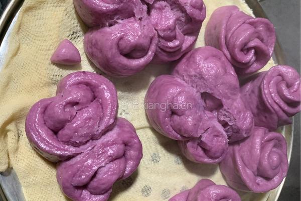 紫薯玫瑰花馒头的做法图解24