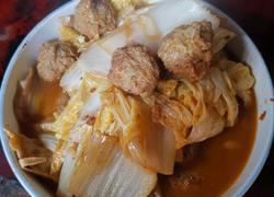 大白菜烧圆子