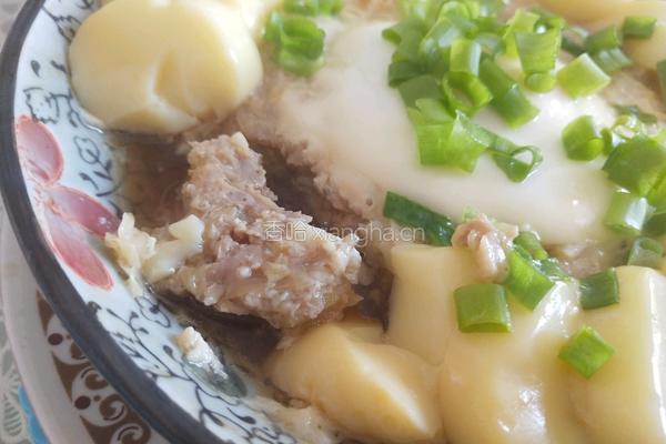玉子豆腐蒸肉的做法图解8