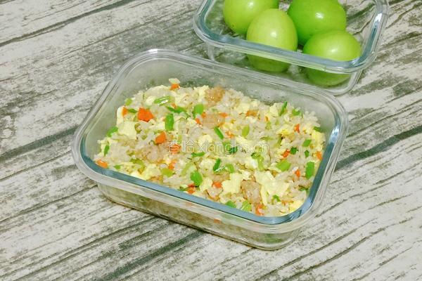 芹菜肉沫蛋炒饭便当的做法图解12
