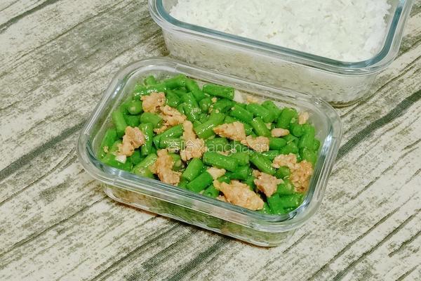 豆角肉沫便当的做法图解11
