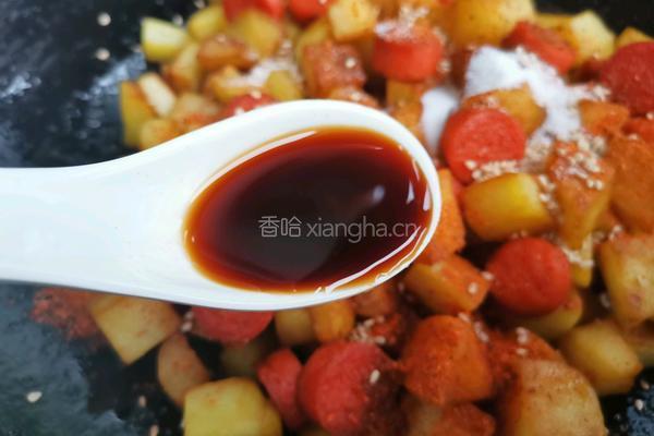 孜然火腿土豆丁的做法图解12