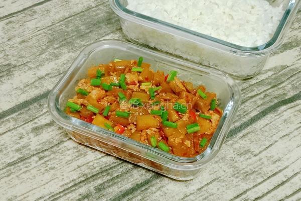 贡菜肉沫便当的做法图解12