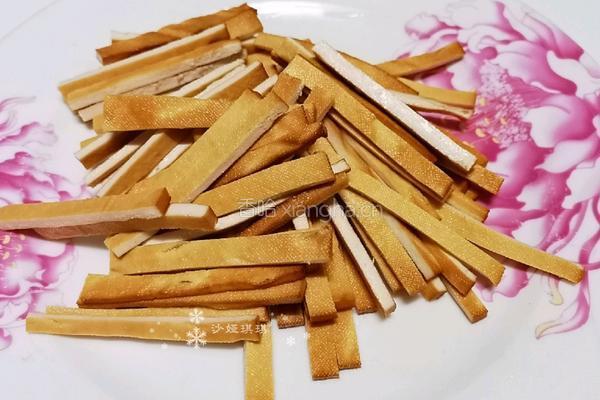 蒜苗炒香干的做法图解4