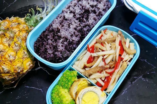 莲菜炒肉丝双色米便当的做法图解12
