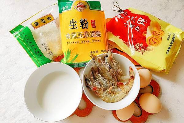 虾粒电饭煲蛋糕的做法图解2