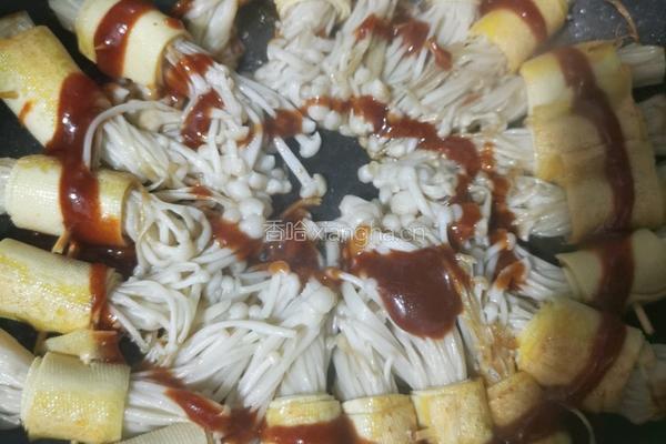 烧烤金针菇的做法图解8