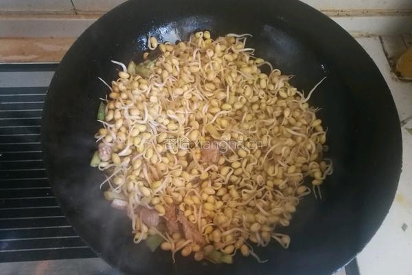 豆芽炒肉的做法图解5