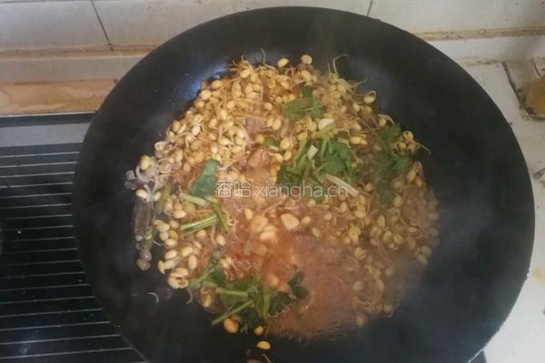 豆芽炒肉的做法图解7