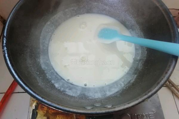 菠萝果肉布丁的做法图解3