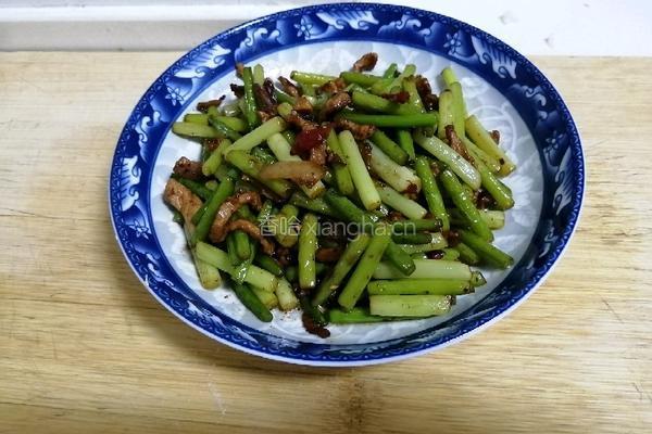 蒜苔炒肉丝的做法图解9