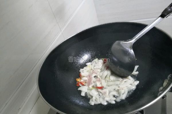 蒜苔炒肉丝的做法图解4