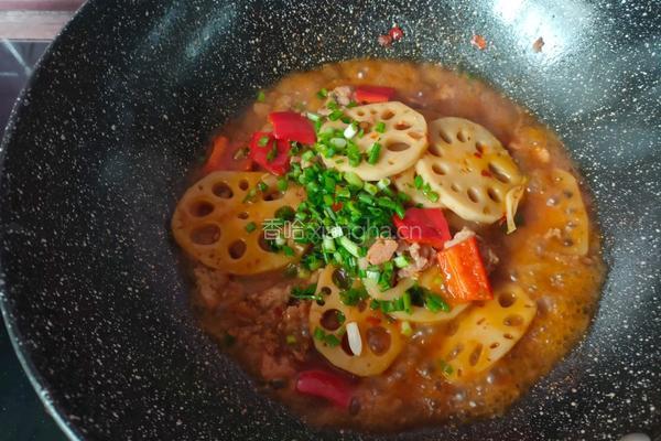酱炒肉末藕片的做法图解8