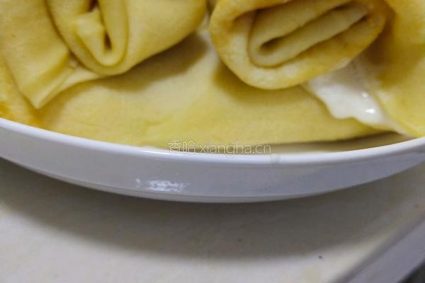 电饼铛自制酸奶芒果毛巾卷的做法图解10