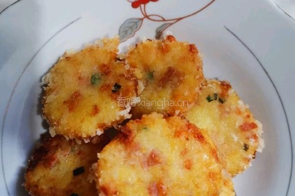 土豆火腿虾仁饼