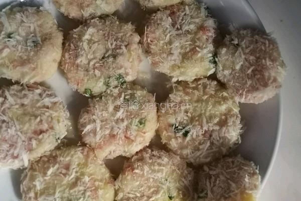 土豆火腿虾仁饼的做法图解4