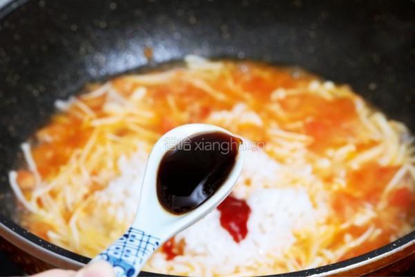 番茄金针菇烩饭的做法图解12