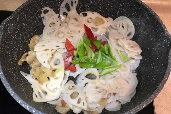 肥膘炒莲藕的做法图解9