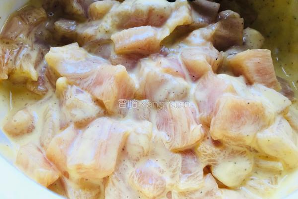 菠萝咖喱鸡胸肉的做法图解3