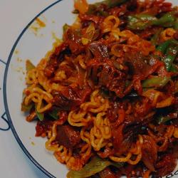 韩辣鸭胗拌面的做法[图]