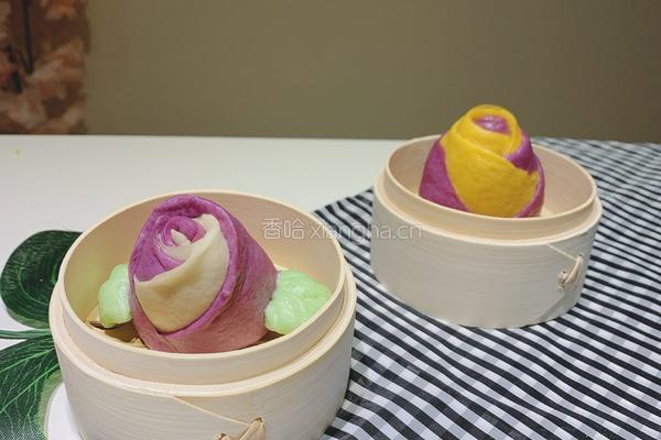 花色玫瑰馒头的做法图解17