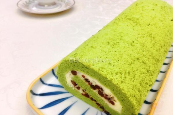 抹茶蜜豆蛋糕卷的做法图解24