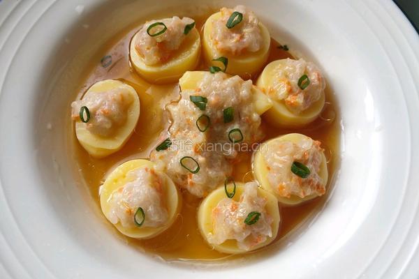 蒸虾仁樱肉豆腐的做法图解8