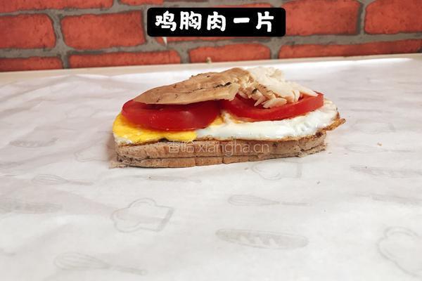 每天一道减脂餐：黑麦三明治的做法图解4