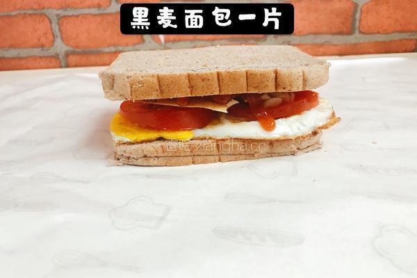 每天一道减脂餐：黑麦三明治的做法图解7