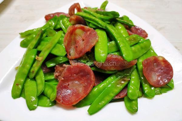 香肠豌豆荚的做法图解6
