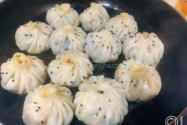 青菜香干水煎包的做法图解12