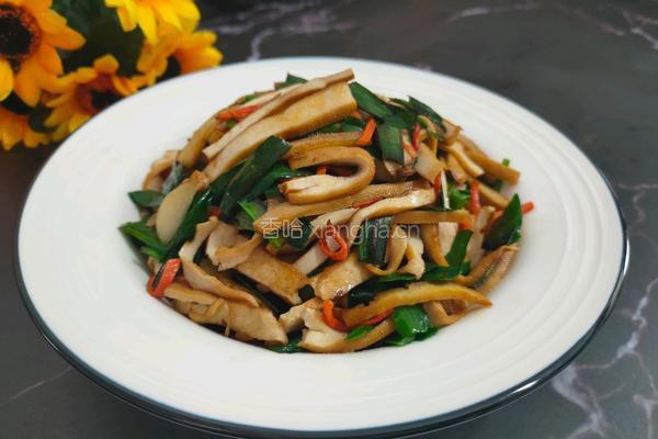 韭菜炒豆腐干的做法图解11