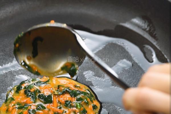 胡萝卜菠菜蛋饼的做法图解9