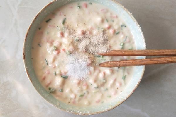 火腿鸡蛋饼的做法图解4